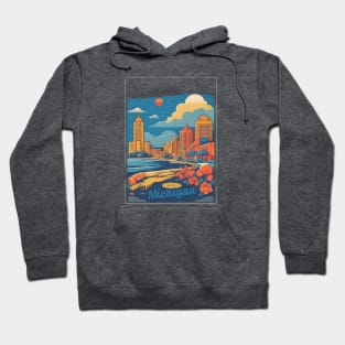 Michigan Vintage Design Hoodie